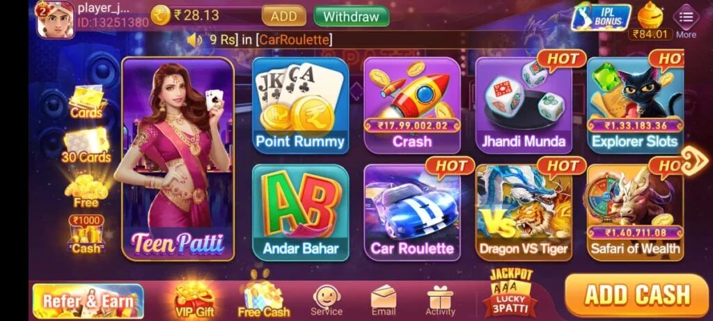 Yono TeenPatti Game Feature